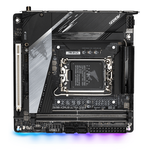 Carte mère Mini-ITX DDR4 noir AORUS Ultra Lite LGA 1700 Intel Z690