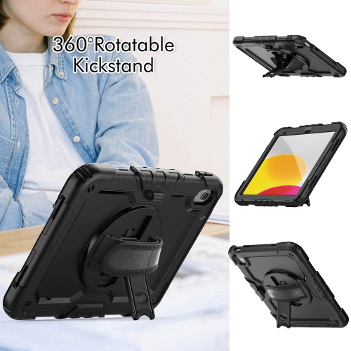 Étui protecteur robuste antichoc pour iPad 10.9 po 2022 de 10e génération, noir, sortie iPad 10.9 po 2022