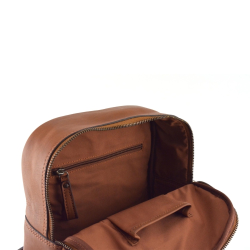 Designer Leather Backpack 11" // Tan