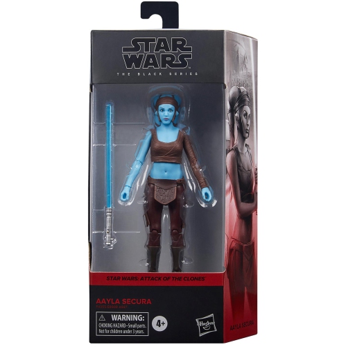 STAR WARS  The Series 6 Inch Action Figure Box Art (2022 Wave 3) - Aayla Secura In Black I love the blue coloring on this figure, and the excellent sculpting that looks like the character