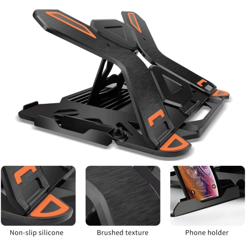 NIERBO Adjustable Laptop Computer Stand Multi-Angle Stand Phone Stand Portable Foldable Laptop Riser Notebook Holder Stand Compatible for 10 to 17”