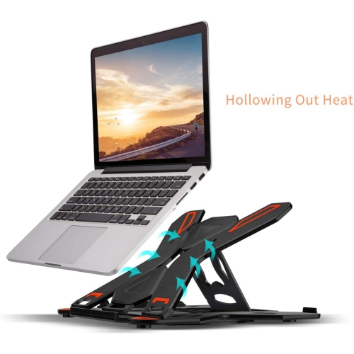 NIERBO Adjustable Laptop Computer Stand Multi-Angle Stand Phone Stand Portable Foldable Laptop Riser Notebook Holder Stand Compatible for 10 to 17”