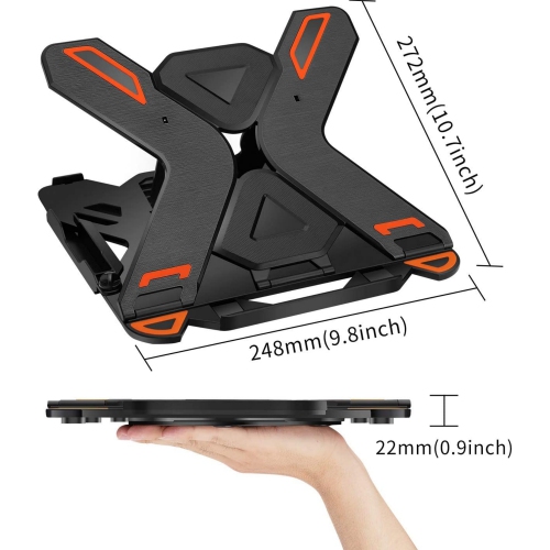 NIERBO Adjustable Laptop Computer Stand Multi-Angle Stand Phone Stand Portable Foldable Laptop Riser Notebook Holder Stand Compatible for 10 to 17”