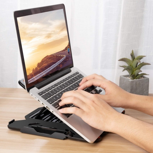 NIERBO Adjustable Laptop Computer Stand Multi-Angle Stand Phone Stand Portable Foldable Laptop Riser Notebook Holder Stand Compatible for 10 to 17”