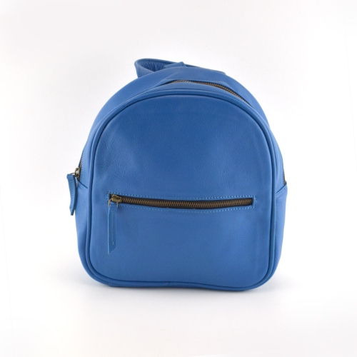 Teen Leather Backpack Bag / Blue
