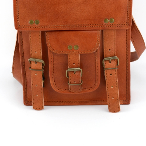 Leather Crossbody bag // Goat Leather in Tan