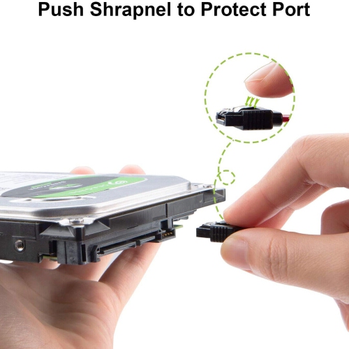 Paquet de 3 câbles SATA III 6 Gb/s avec verrou droit Ange/droit pour disque dur SATA, SSD CA