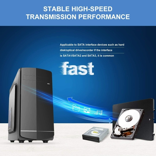 Paquet de 3 câbles SATA III 6 Gb/s avec verrou droit Ange/droit pour disque dur SATA, SSD CA