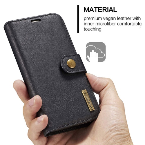 [Fente pour carte] Étui portefeuille en cuir de luxe et 2 films en verre trempé pour Galaxy S21+