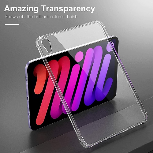 YELLOW-PRICE  for 2021 Ipad Mini 6Th Gen 8.3" Transparent Clear Shockproof Tpu Back Case Cover