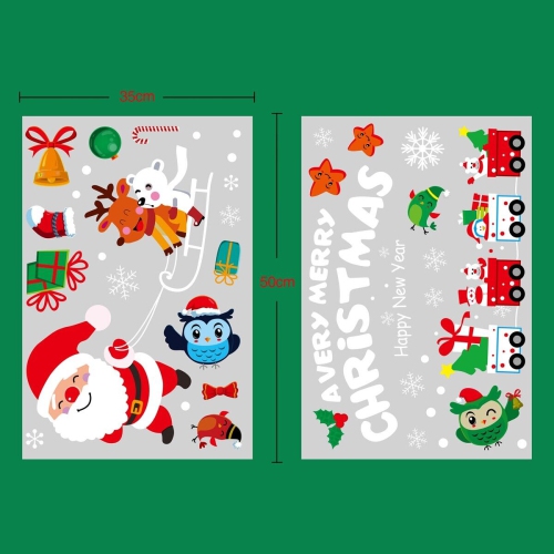 4 Sets Christmas Window Stickers Decals for Window Glass Mirror Decorations CA