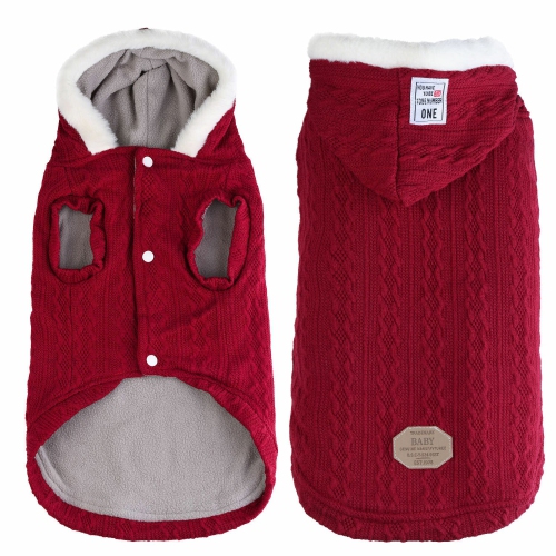 [Soft & Comfortable] Fleece and Cotton Lining Extra Warm Dog Hoodie in Winter