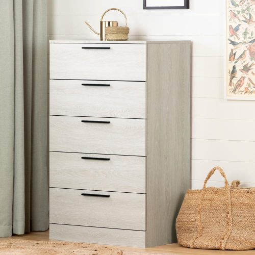 SOUTH SHORE  Step One Essential 5-Drawer Chest, Winter Oak