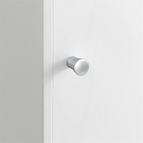 Xtra Storage 3x2 Three-Door Cabinet Console Table in White Wood Finish