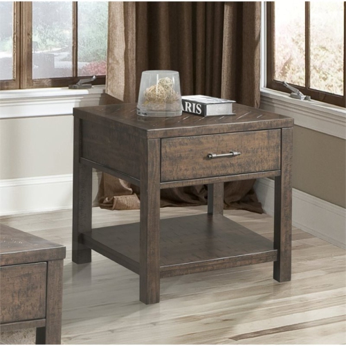 Bowery Hill Square End Table in Walnut