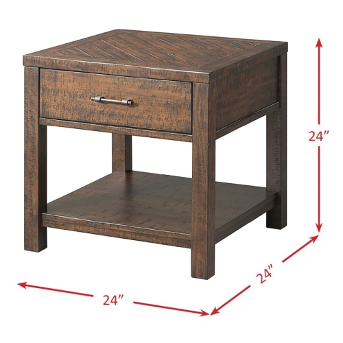 Bowery Hill Square End Table in Walnut
