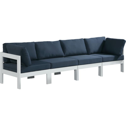 Meridian Furniture Nizuc Navy Fabric Outdoor Patio Modular Sofa