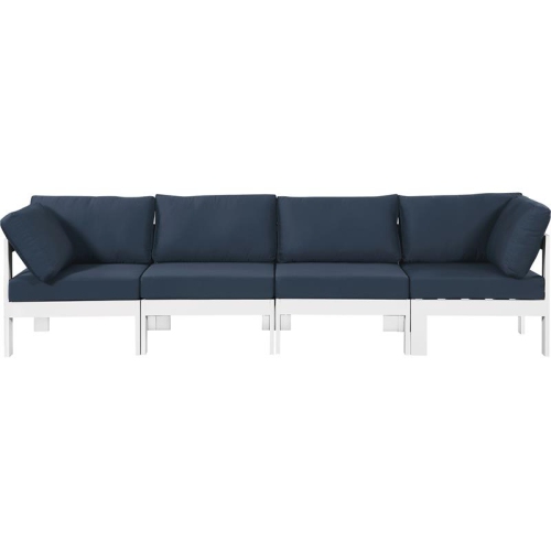 Meridian Furniture Nizuc Navy Fabric Outdoor Patio Modular Sofa