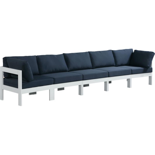 Meridian Furniture Nizuc Navy Fabric Outdoor Patio Modular Sofa