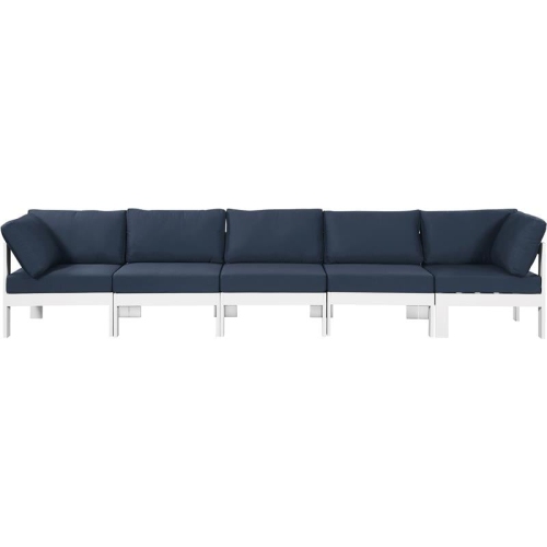 Meridian Furniture Nizuc Navy Fabric Outdoor Patio Modular Sofa