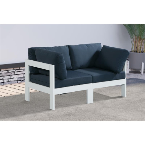 Meridian Furniture Nizuc Navy Fabric Outdoor Patio Modular Sofa