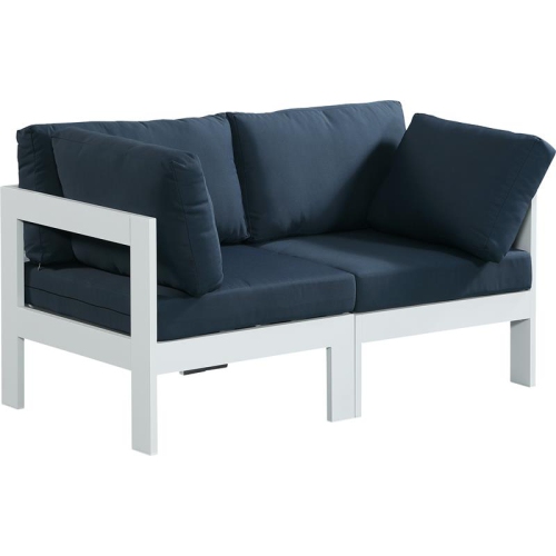 Meridian Furniture Nizuc Navy Fabric Outdoor Patio Modular Sofa