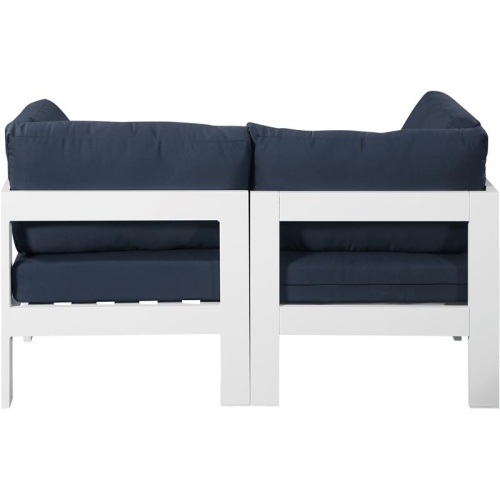 Meridian Furniture Nizuc Navy Fabric Outdoor Patio Modular Sofa