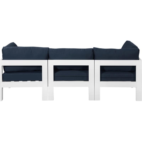 Meridian Furniture Nizuc Navy Fabric Outdoor Patio Modular Sofa