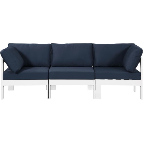 Meridian Furniture Nizuc Navy Fabric Outdoor Patio Modular Sofa
