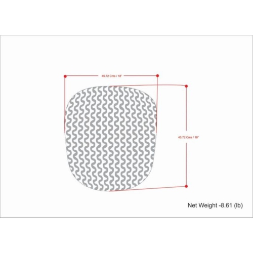 Pemberly Row Traditional Boho Round Fabric Knitted Pouf in Orange