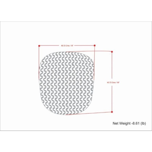 Simpli Home Wynne Boho Round Knitted Pouf in Orange Recycled PET Polyester