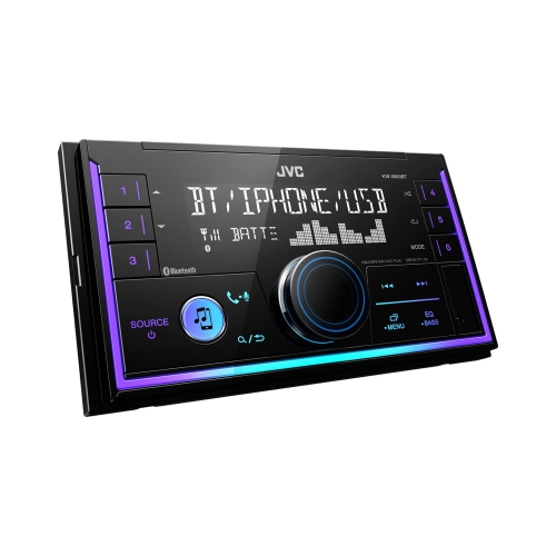 JVC KW-X850BTS 2-Din Digital Media Receiver featuring Bluetooth, Black