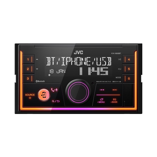 JVC KW-X850BTS Radio/Récepteur Multimédia Numérique 2-DIN avec Bluetooth, Noir