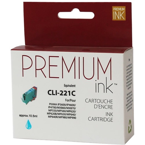 Premium Ink Ink Cartridge - Alternative for Canon CLI221C - Cyan