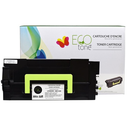 EcoTone Toner Cartridge - Remanufactured for Lexmark 58D1U00 - Black
