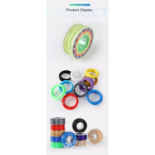 Paquet de 6 filaments en plastique PLA de 1,75 mm et 1 kg de Creality CR, couleurs variées