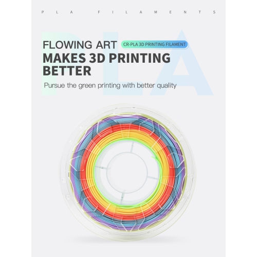 Paquet de 6 filaments en plastique PLA de 1,75 mm et 1 kg de Creality CR, couleurs variées