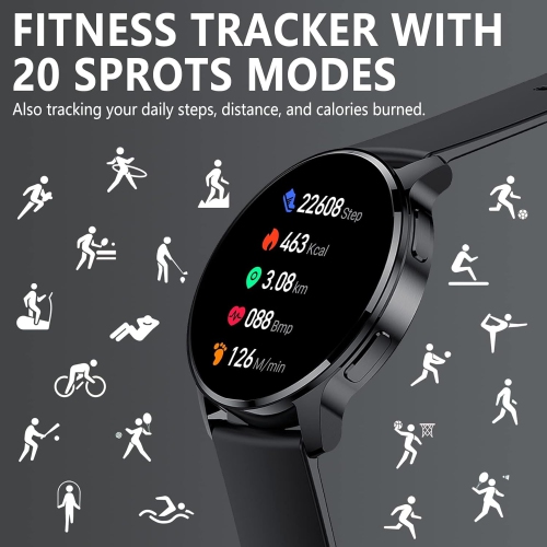 HER Luxury Smart Watch with Bluetooth Calling, 1.32" Custom Dial Fitness Tracker – Heart Rate, Sleep & Step Monitor, Waterproof, Android & iPhone