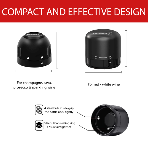 Wine Bottle Stopper and Champagne Bottle Stopper – 4 pieces