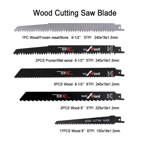 35-Piece Ultimate Reciprocating Saw Blade Set - Premium Sawzall Blades, Durable Wood & Metal Cutting Blades with Storage Pouch, Long-Lasting Pruning