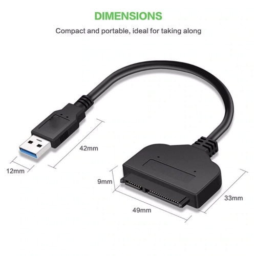 USB 3.0 to SATA III Adapter Cable with UASP SATA to USB Converter for 2.5 "HDD Hard Drives and SSD Solid State Drives
