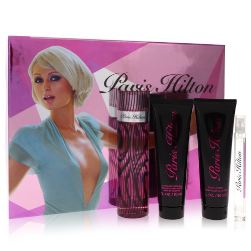 PARIS HILTON  Gift Set - 3.4 OZ Edp Spray + 3 OZ Body Lotion + 3 OZ Shower Gel + 0.34 OZ Mini Edp Spray (Women)