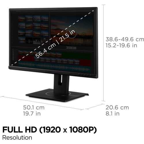 ViewSonic VG2240 VG2240 - 22" 1080p Ergonomic 40-Degree Tilt Monitor with HDMI, DP, and VGA
