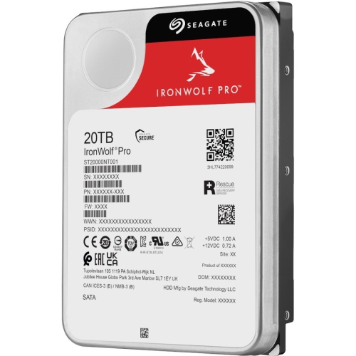 Seagate IronWolf Pro 20TB 3.5" 7200RPM SATA 6Gb/s Desktop Internal Hard Drive -