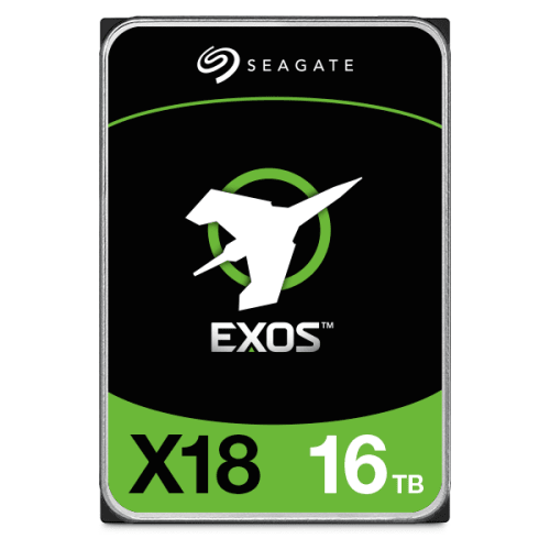 Seagate Exos X18 Enterprise 16TB HDD 3.5" CMR SATA 7200RPM Black Internal Hard Drive