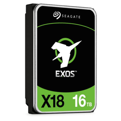 Seagate Exos X18 Enterprise 16TB HDD 3.5" CMR SATA 7200RPM Black Internal Hard Drive