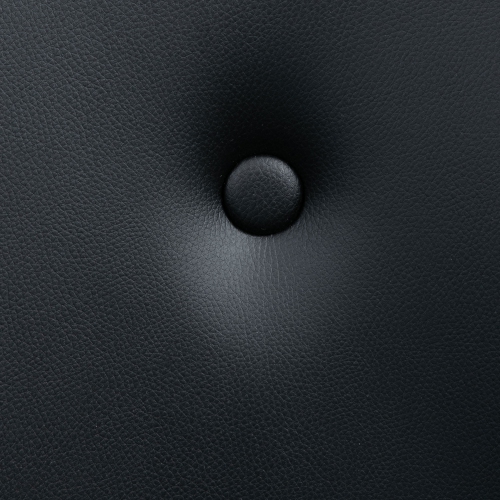 HOMCOM – Ensemble de 2 tabourets de bar pivotants recouverts de cuir PU, pieds en bois massif et dossier capitonné, noir