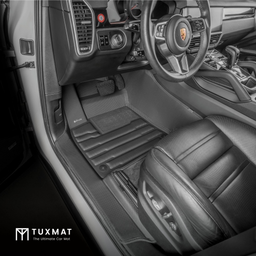 TuxMat - for Porsche Cayenne E-Hybrid 2019-2026 Models - Custom Car Mats - Maximum Coverage, All Weather, Laser Measured - This Full Set Includes 1st