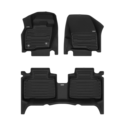TuxMat - for Ford Edge 2015-2024 Models - Custom Car Mats - Maximum Coverage, All Weather, Laser Measured - This Full Set Includes 1st and 2nd Rows
