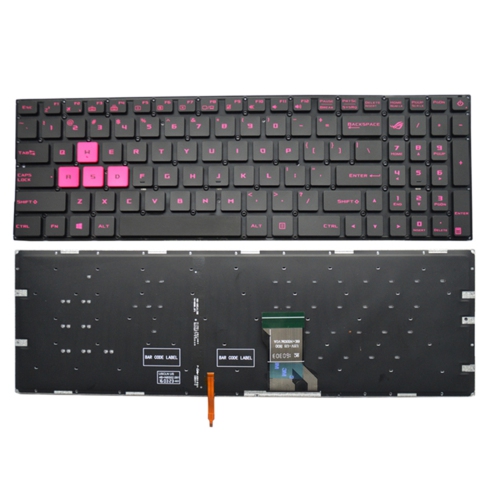 LIXSUNTEK  Laptop Replacement Us Layout Backlit Keyboard for Asus Rog Strix Gl502 Gl702Vm Gl702V Gl702Vy Gl502Vt Gl502 Gl702 In Black